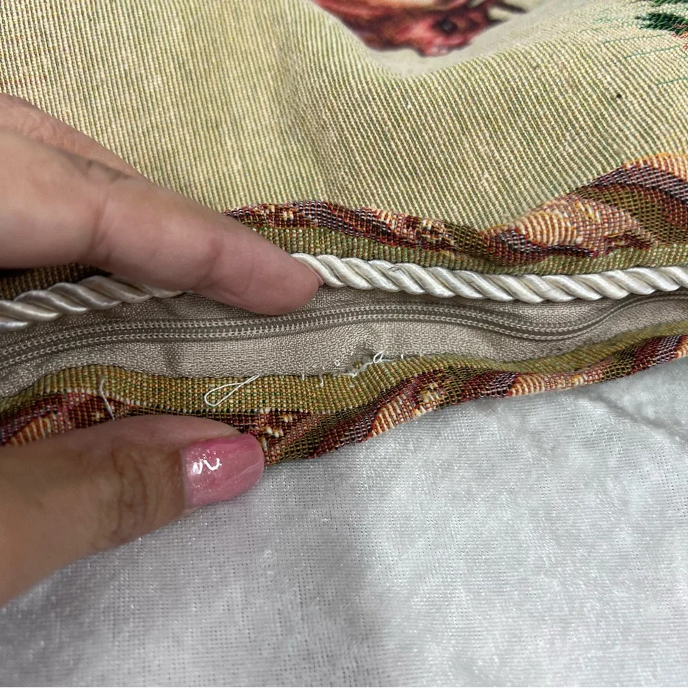 Vintage Elegant Deer Tapestry throw accent Pillowcase needlepoint